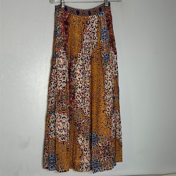 BHANUNI BY JYOTI X ANTHROPOLOGIE Patchwork Bohemian Maxi Skirt Size 2 women’s - Picture 2 of 8